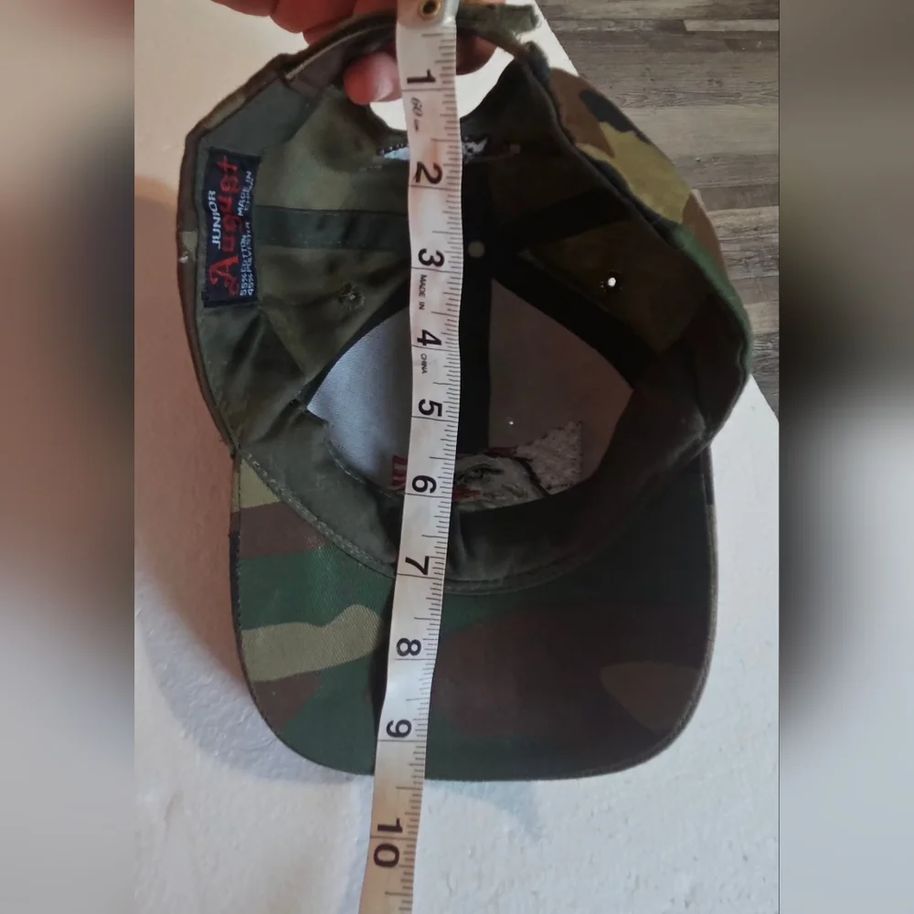 🩵Junior August‎ camouflage baseball cap embroidered American flag💚